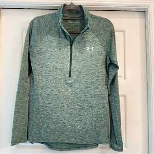 Under Armour Heathered Green Quarter Zip Pullover